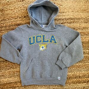 UCLA Youth Medium Grey Russell Embroidered Hoodie Sweatshirt